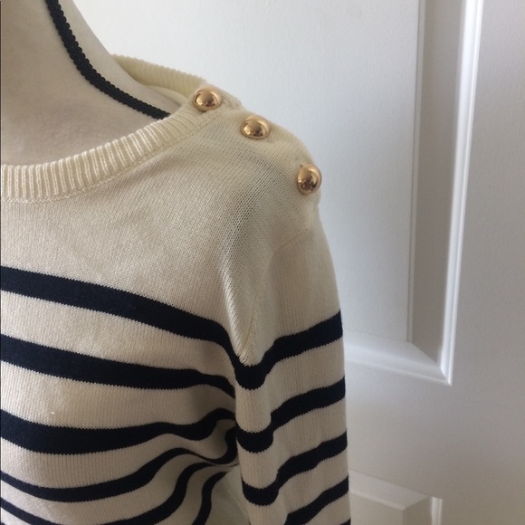 Striped Shift Sweater Dress - Picture 2 of 5